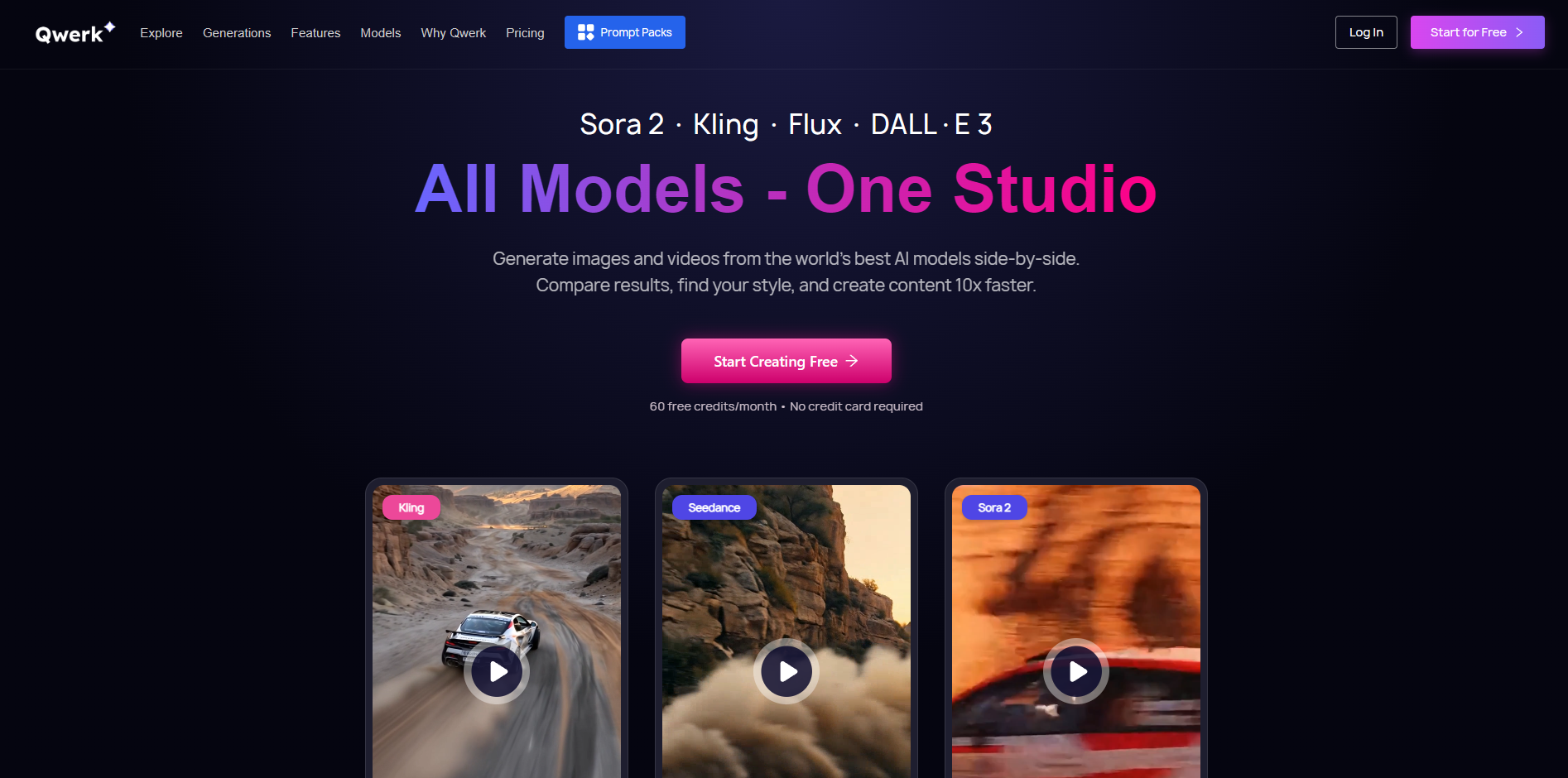 Screenshot of the Qwerk website