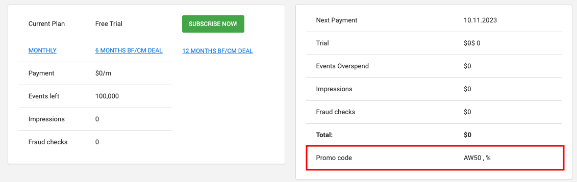 Coupon 50 Off Confirmation