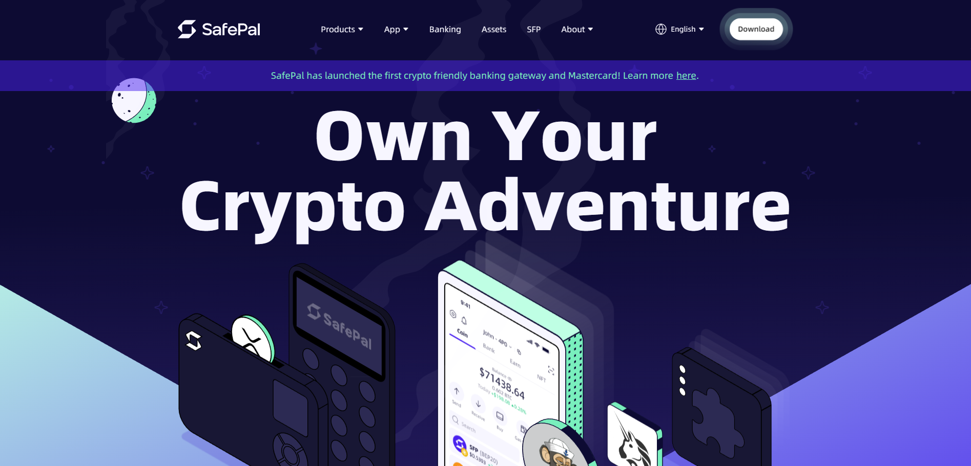 Screenshot of the SafePal website