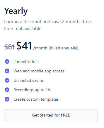 Yearly Billing