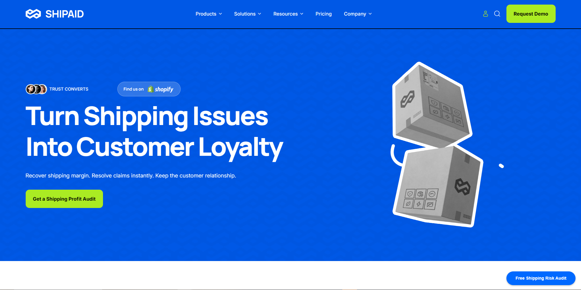 Screenshot of the SHIPAID website