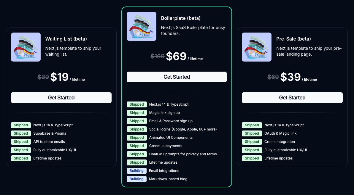 Shipper.studio price plans