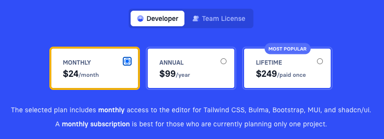 Shuffle.dev price plans