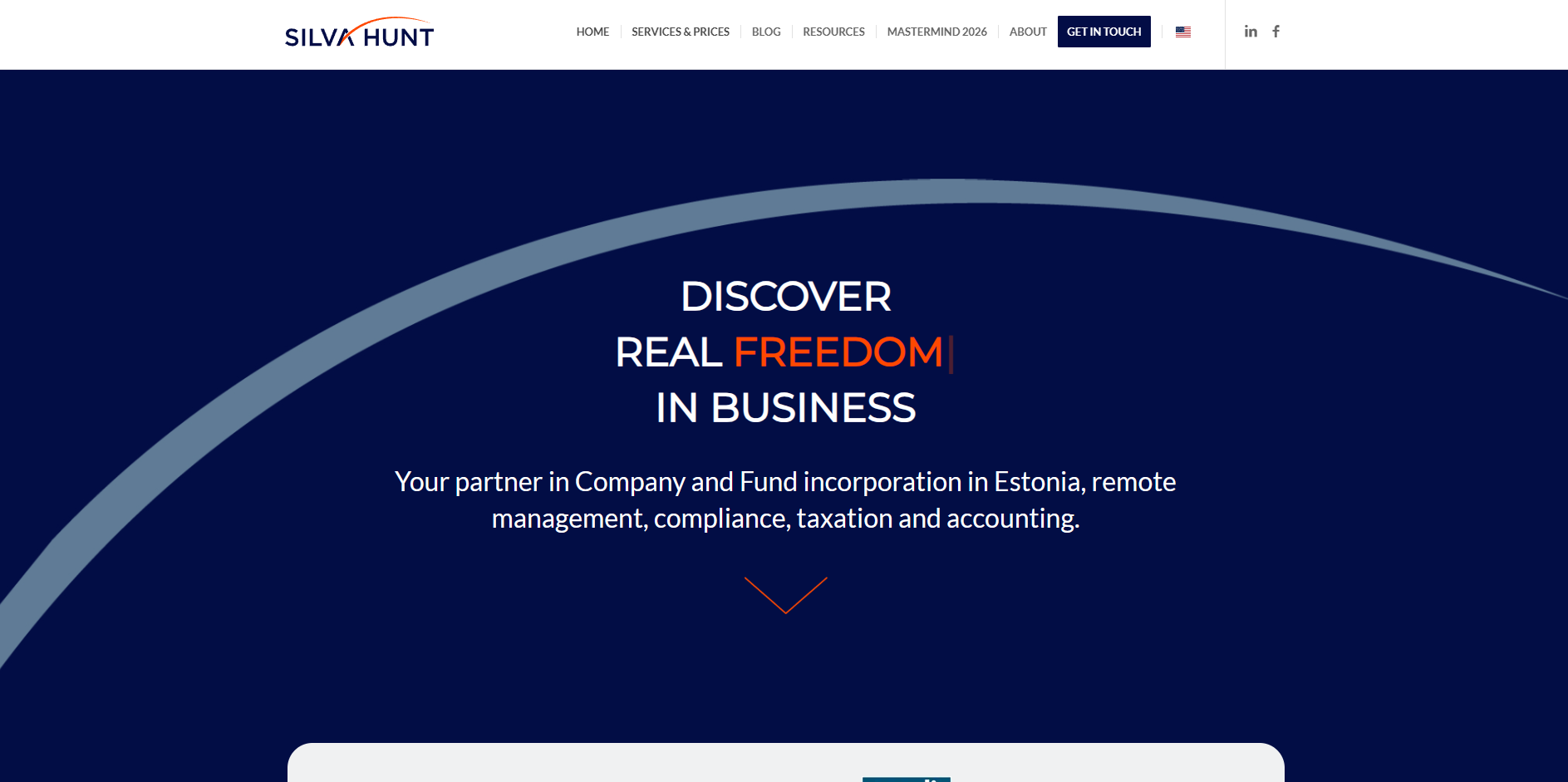 Screenshot of the Silva Hunt website