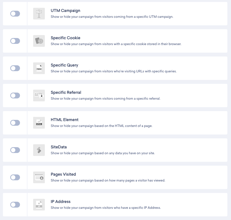 More Targeting Options