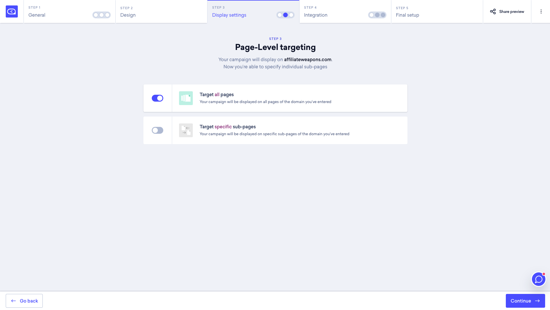 Page Level Targeting