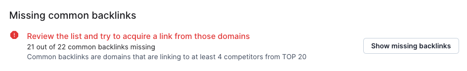 Missing Common Backlinks