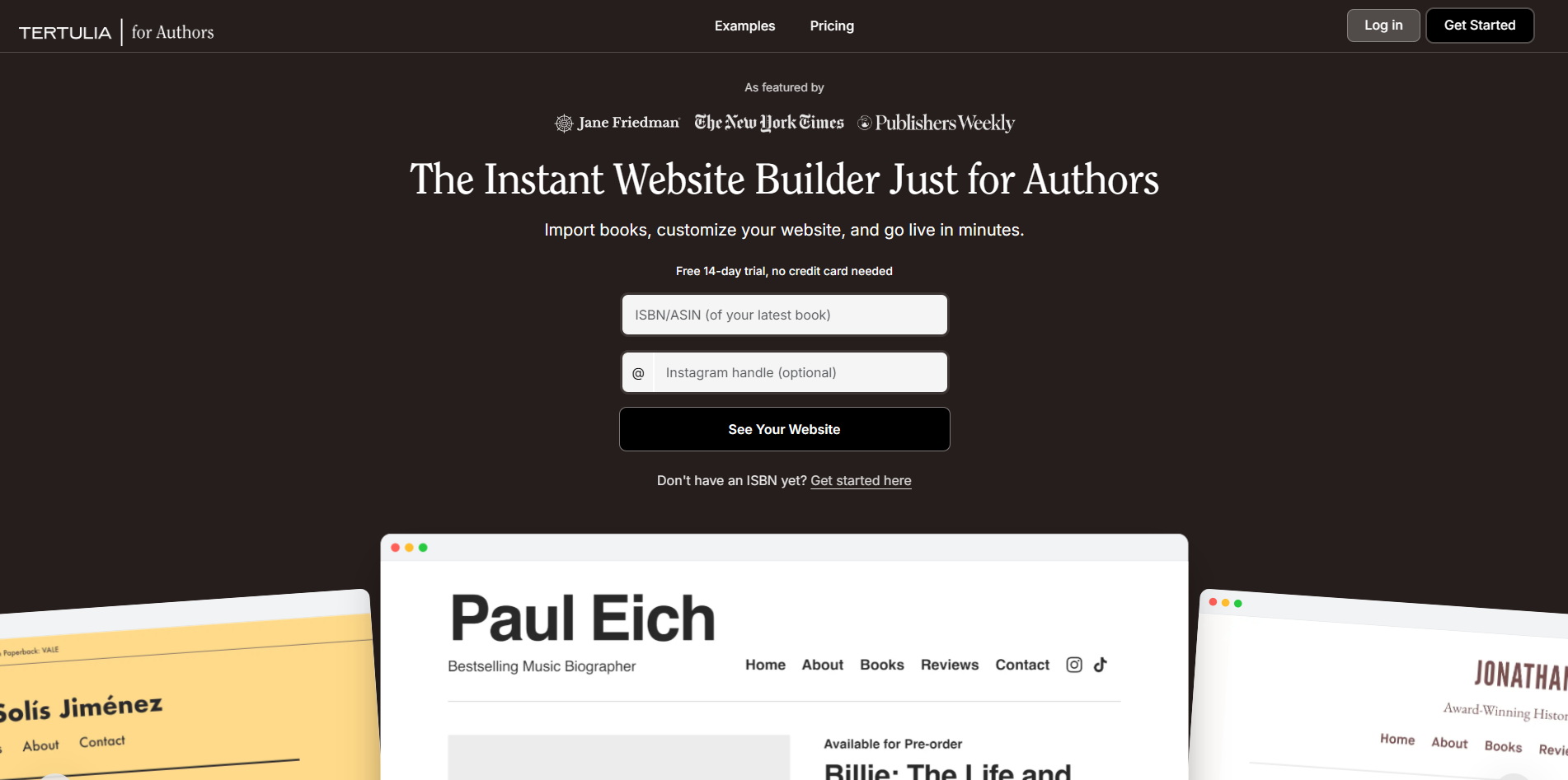 Screenshot of the Tertulia website