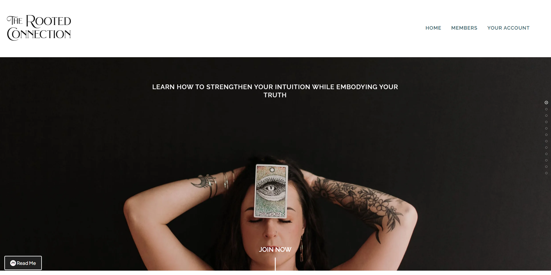 Screenshot of the The Rooted Connection website