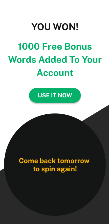 Win Bonus Words