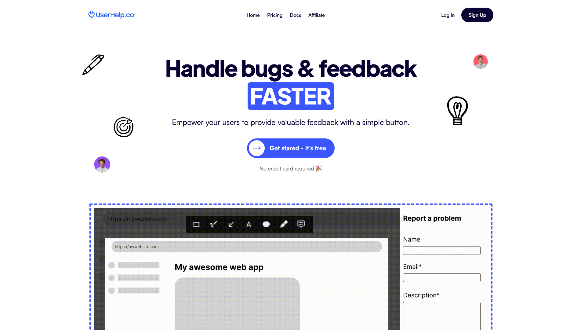 Screenshot of the UserHelp.co website