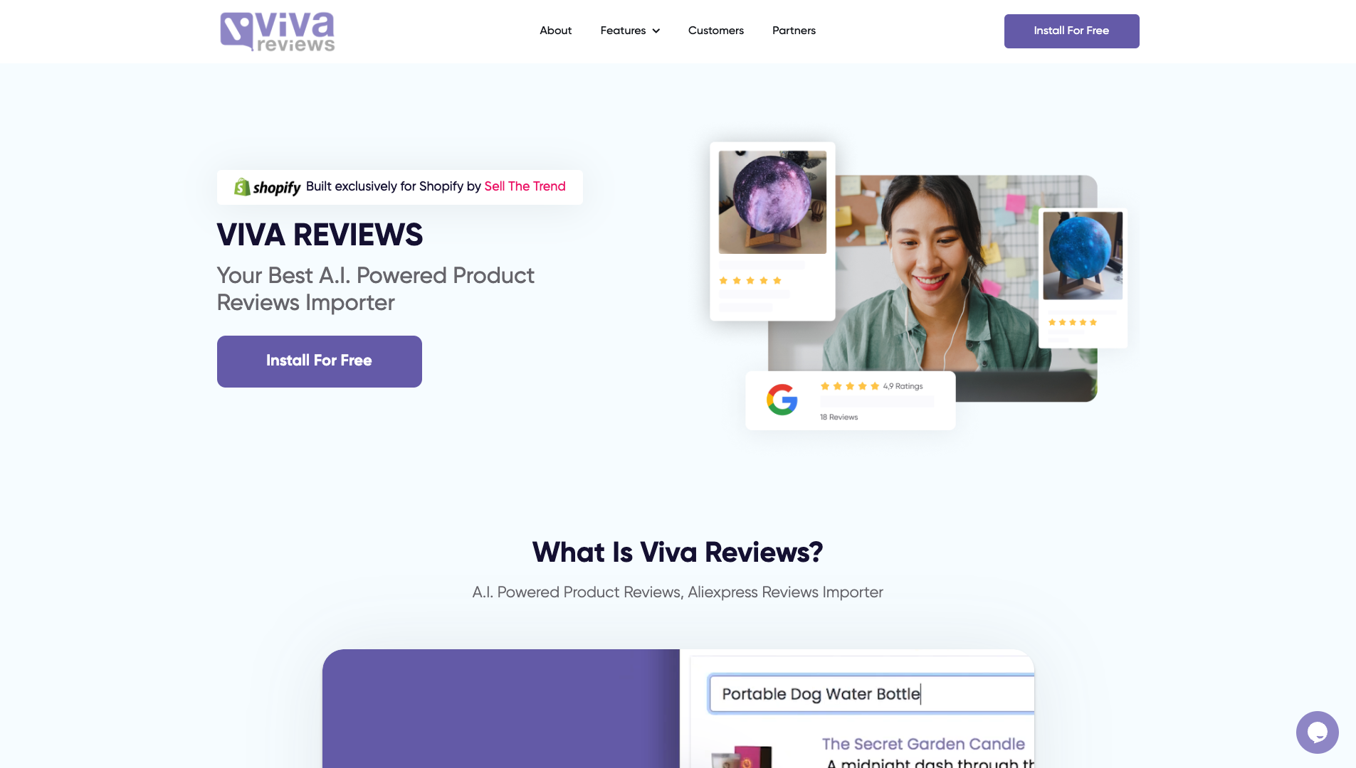 Screenshot of Viva Reviews Homepage