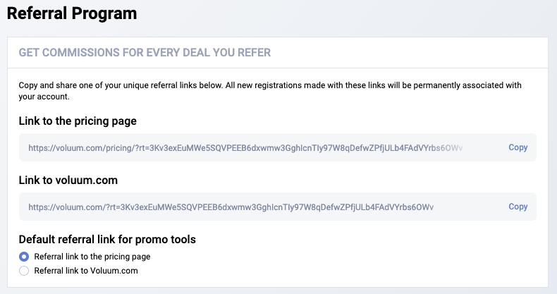 Voluum Referral Program