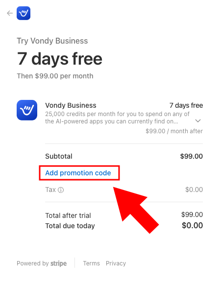 How To Apply Promotion Code Step 1