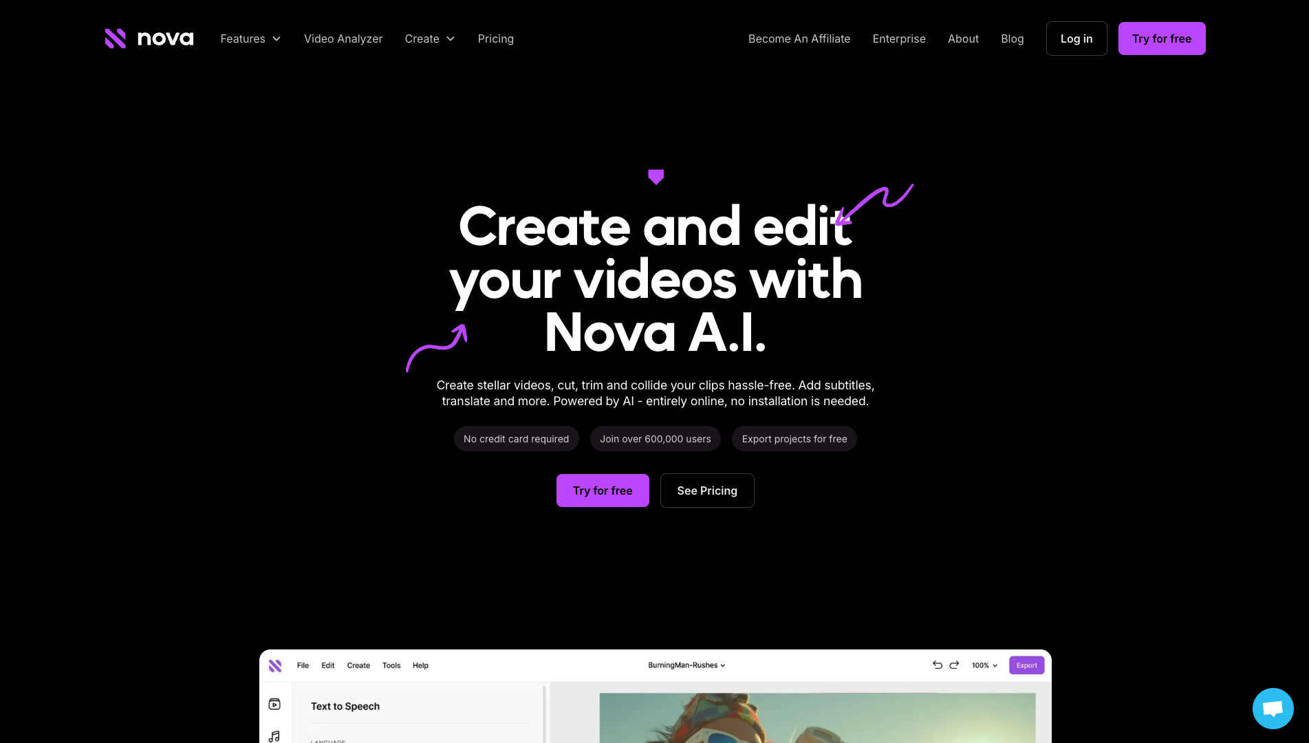 Screenshot of WeAreNova Homepage