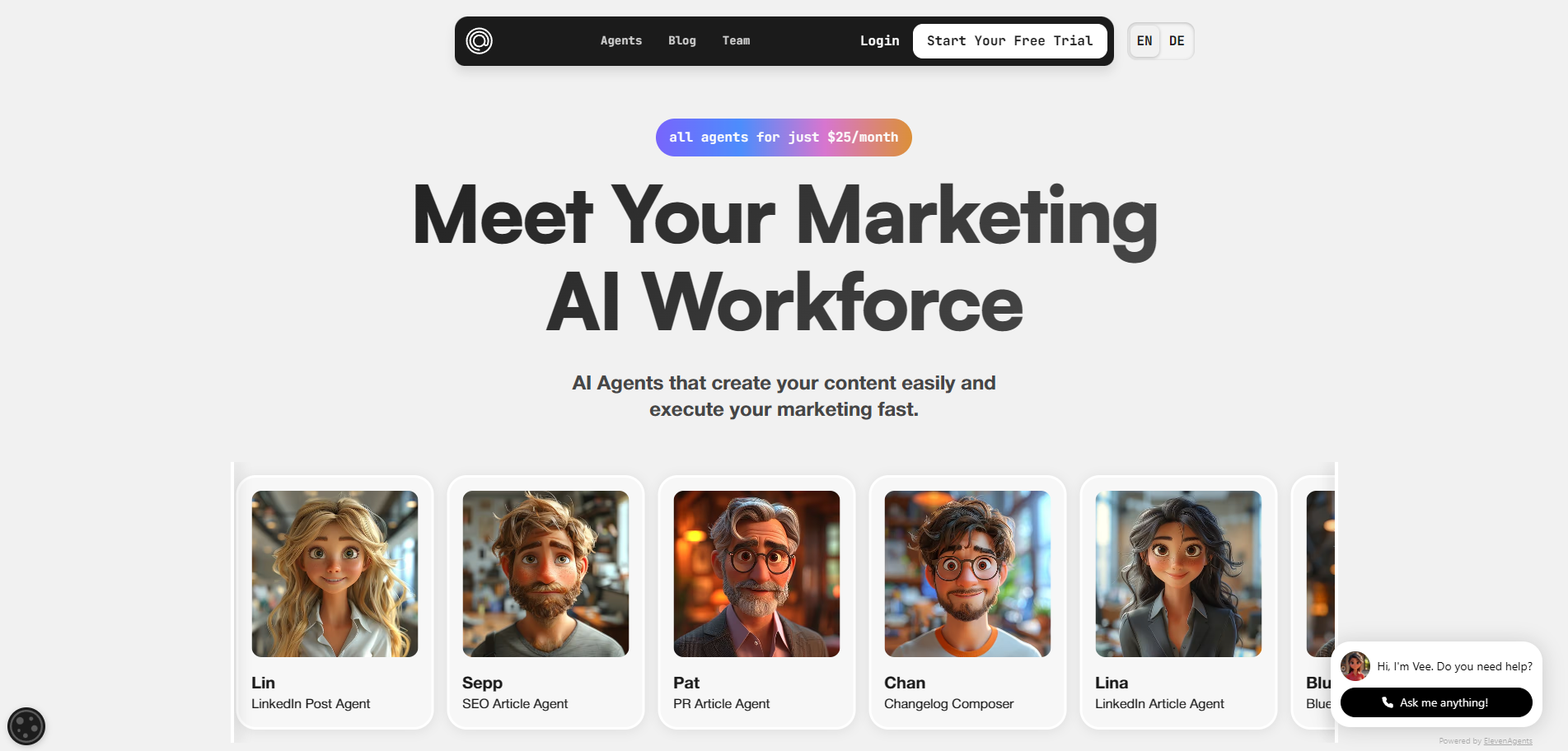 Screenshot of the Whaaat AI website