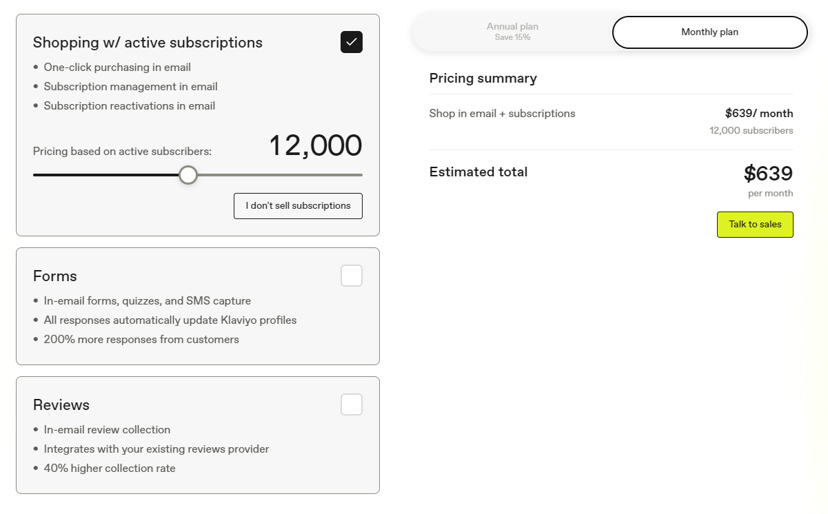 Monthly Billing